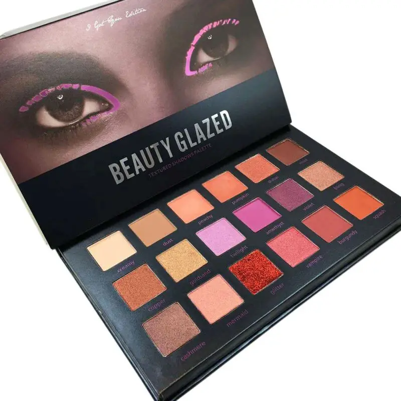 Палитра теней для век с блестящими матовыми бриллиантами учебная косметика