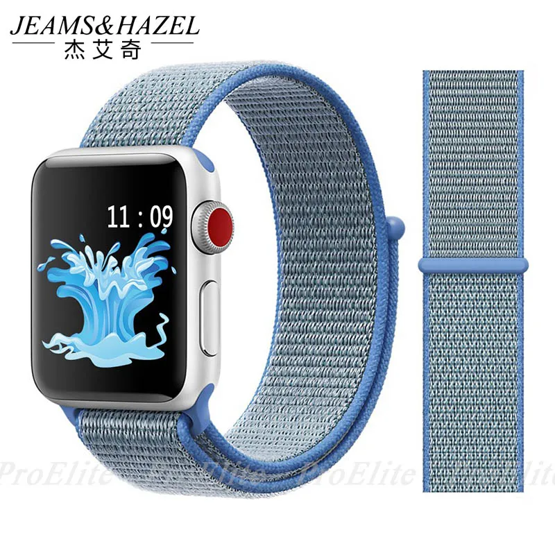 JH Sport Loop для Apple Watch band 4 3 2 1 нейлоновый браслет мягкие дышащие полосы iwatch 42 мм 38 44 40