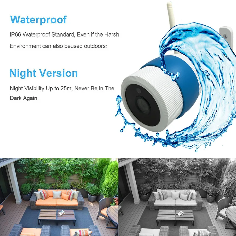 Открытый IP Камера Ночное видение водонепроницаемый IP66 охранных поддержка SD карт