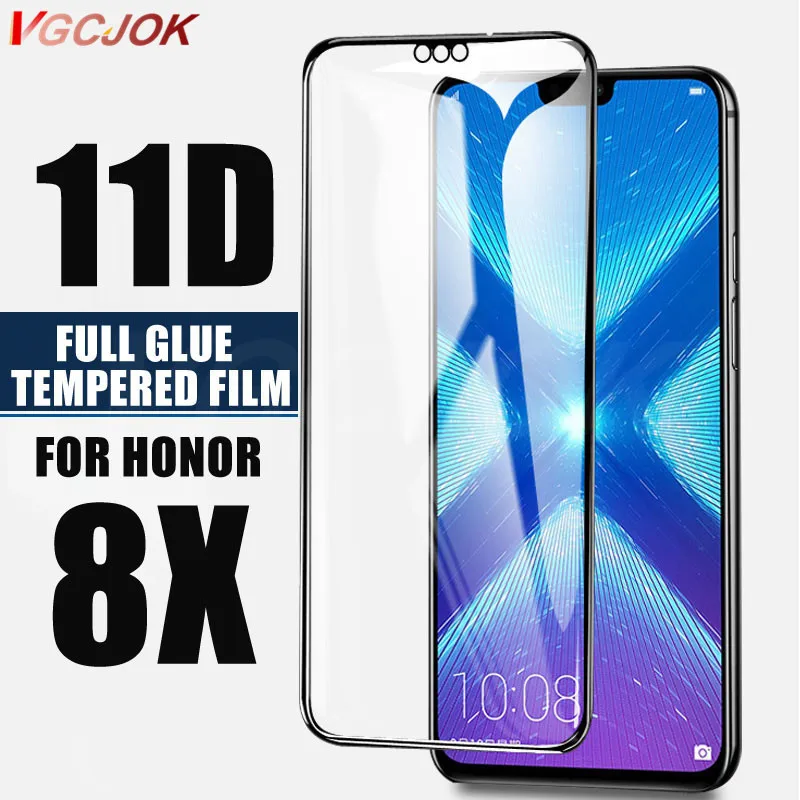 

11D Full Glue Tempered Glass on the For Huawei Honor 8X Glass Screen Protector Cover for huawei honor8x Tempered Protective Film