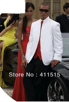 free shippingwhite groom tuxedos best man mandarin lapel groomsmenmen wedding groom wear suits dresscustom suit