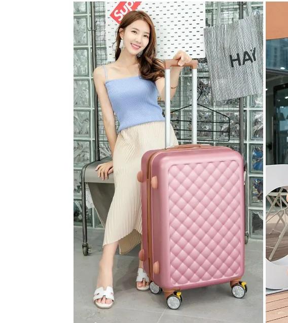 only luggage Travel tale 2" 22" 2" дюймов для женщин spinner Дорожный чемодан на колёсиках тележка Сумка на колесе - Цвет: only luggage