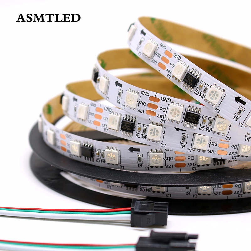 Полноцветная Пиксельная Светодиодная лента WS2811 IC 100% высокого качества 12 В 60