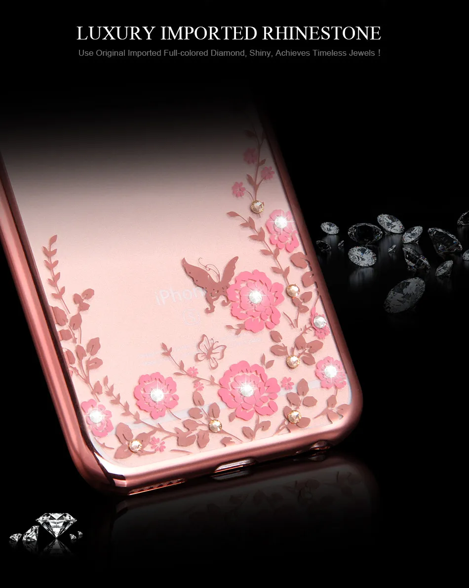 KISSCASE цветочным рисунком чехол для iPhone 7 6 6s 8 Plus X XS Max XR чехол на айфон 7 6s 6 8 Plus Case с сияющими блестками девчушки телефона чехол на айфон X XS Max XR плотная бампер Shell Сверхтонкий