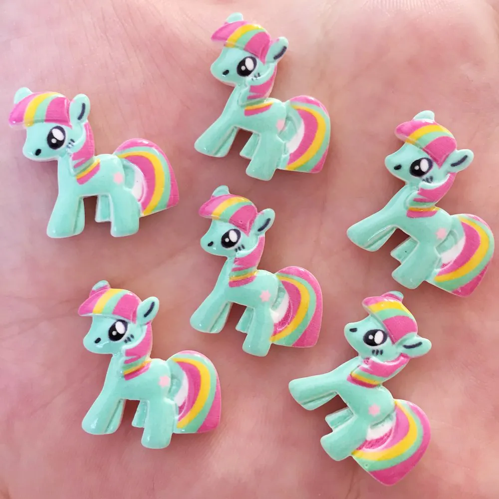 

New 20PCS Hand painted resin cute Horse Flatback stone Scrapbook Wedding Embellishment DIY crafts Saccessories SW09*2