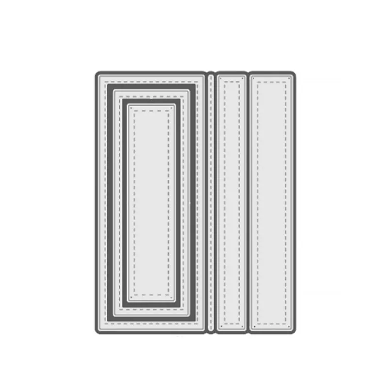 DiyArts 6 шт./лот длинные прямоугольники Bordure рамка для резки металла Скрапбукинг