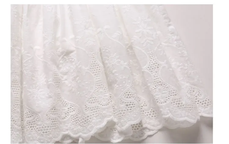 2019 Spring New Women's Sweet Ruffles V-Neck Fashion Lace Chiffon Shirt Patchwork Hollow Out Women Blouses Casual Tops T94715Z |