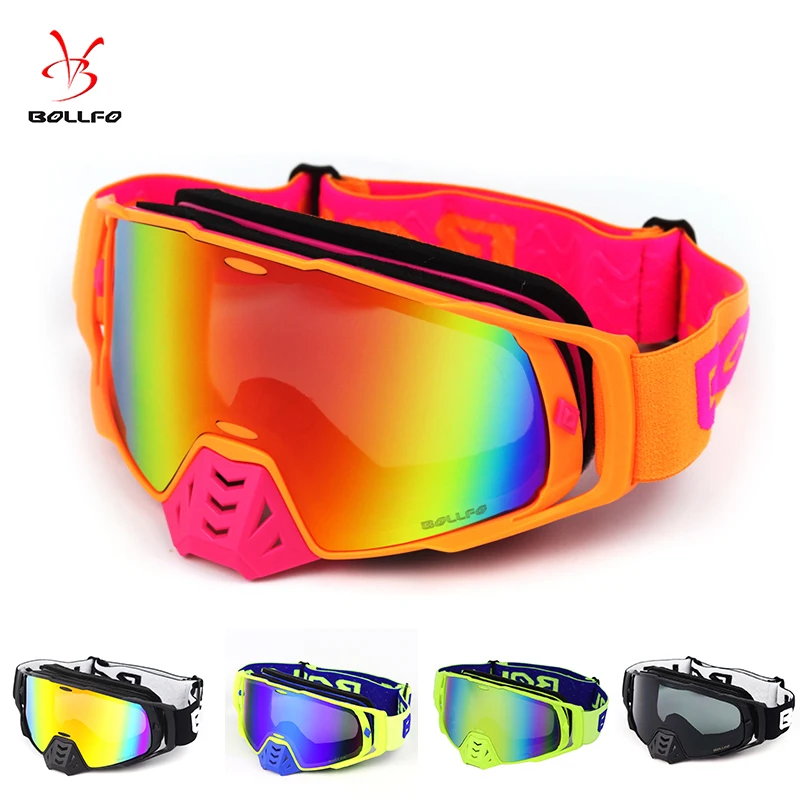 

Photochromic MX Eyeglasses BOLLFO ATV Off Road Dirt Bike Dust Proof Racing Glasses Windproof Eyewear Motocross Goggles