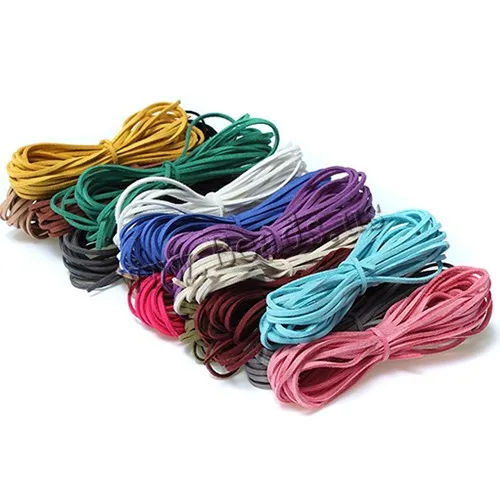 5pcs/lot Leather straps for jewelry shoelaces Suede Flat Cord Lace String Strap Necklace Rope Bead lace DIY bracelet | Украшения и