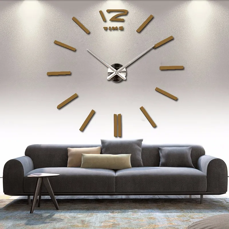 Новые часы horloge акриловые зеркальные настенные наклейки настоящий кварц гостиная современный 3D DIY колокольчик