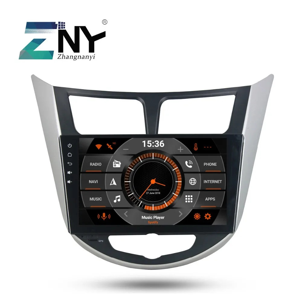9 &quotips 2 Din Android 0 автомобильный стерео для Hyundai Solaris Verna Accent I25 компактное минирадио