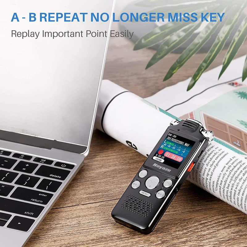 NOYAZU V59 16G двойной микрофон Цифровой диктофон ручка Профессиональный MP3 плеер