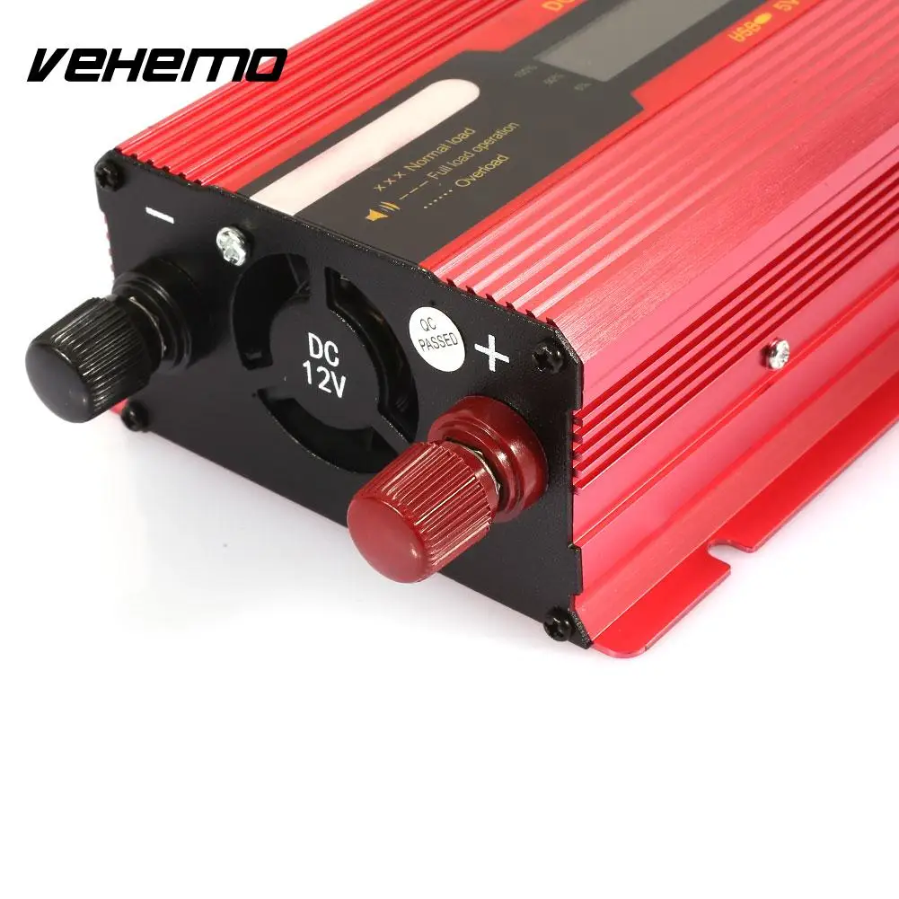 Vehemo Solar LED Screen Power Inverter Transformer Car Converter Universal Socket High Performance Charger | Автоэлектроника
