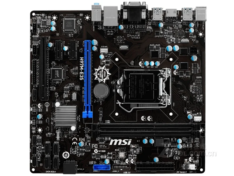 Оригинальная материнская плата MSI H97M E35 H97 LGA 1150 DDR3 i3 i5 i7 32G SATA3 USB3.0 бесплатная