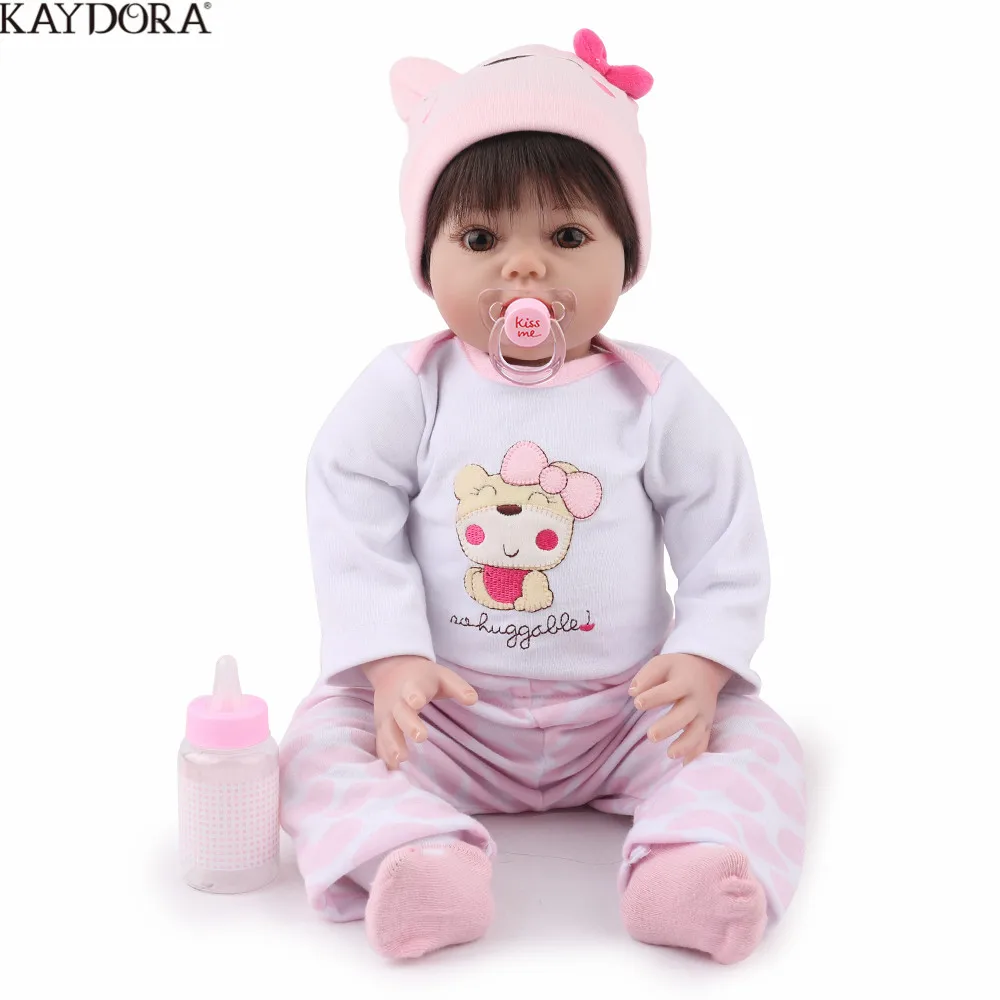 KAYDORA 55 см 22 Силиконовая Кукла Reborn Baby Alive Bebe Мягкая Реалистичная девочка