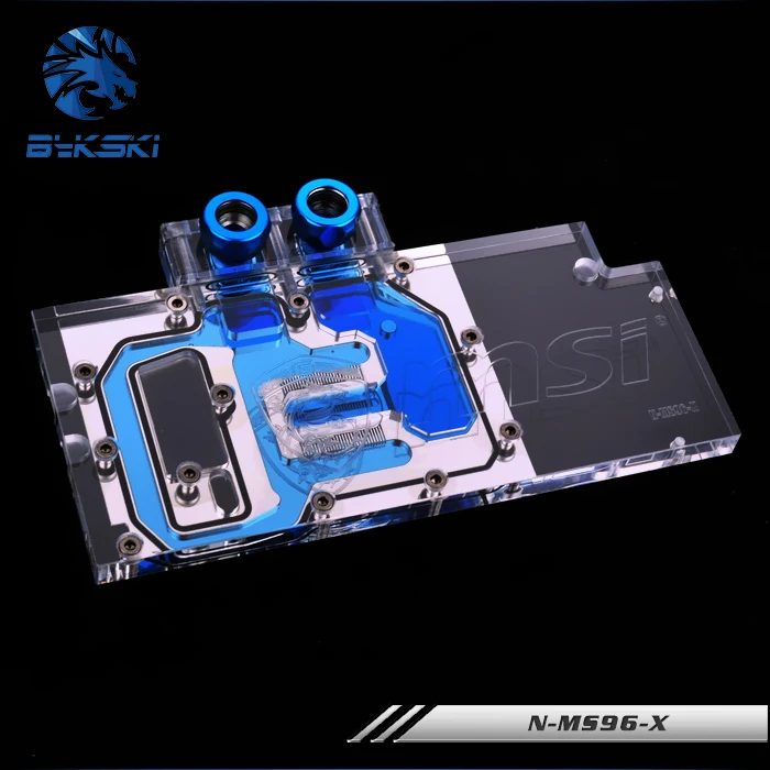 Водоблок BYKSKI с полным покрытием GPU для видеокарты MSI GTX960 GAMING 4G/GTX950 2GD5 OC. P/N: N MS96