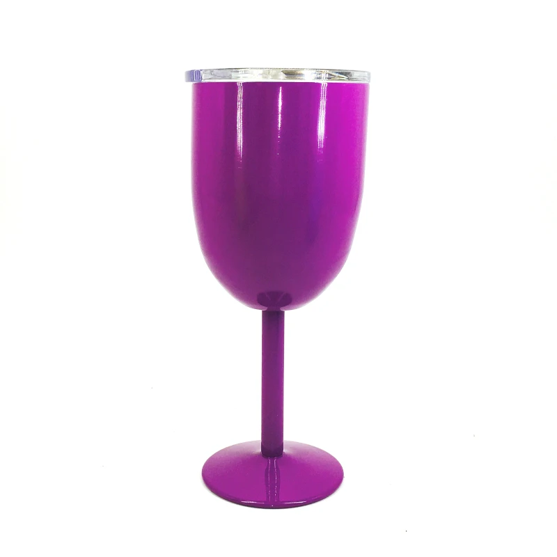 Quenya 13oz 400ml Vacuum Stainless Steel Cocktail Glass Wine Creative Winecup Durable Goblet with Lid Drinking Ware | Дом и сад