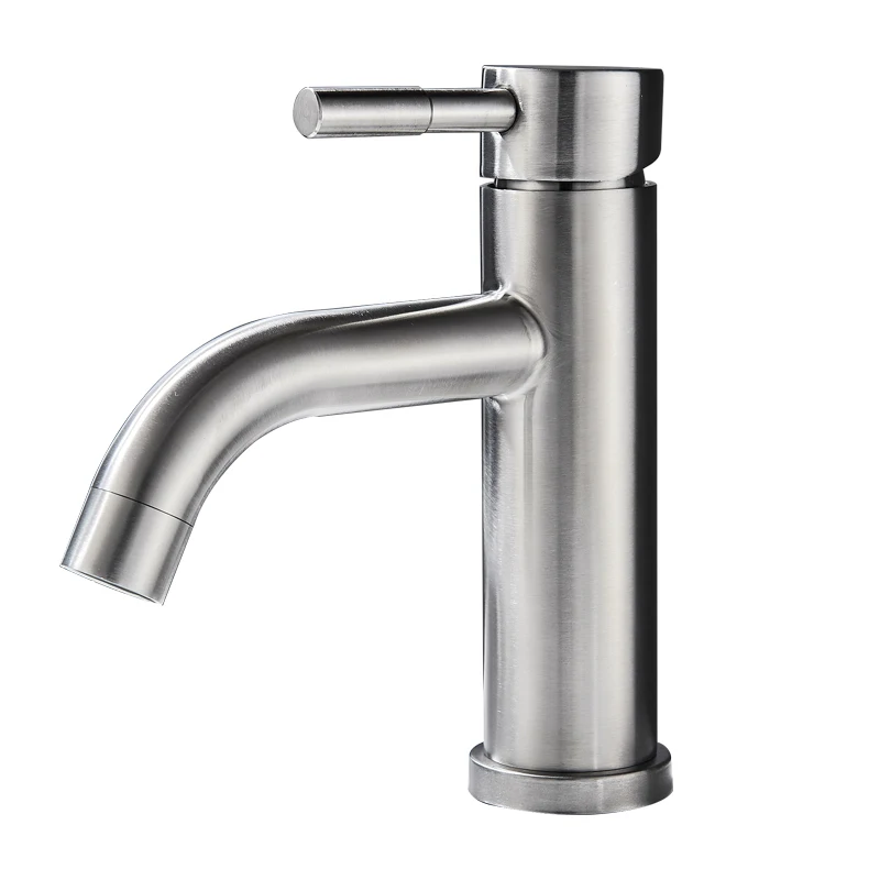 Brushed Nickel C Матовый Золотой смеситель для раковины Однорычажный квадратный кран для горячей и холодной воды на бортике для ванной комнаты смеситель для раковины одно отверстие - Цвет: Brushed Nickel C