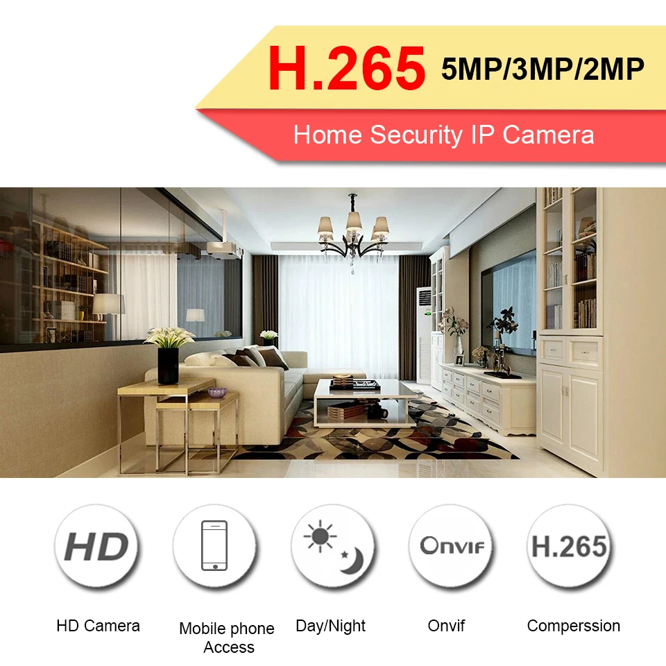 IP камера BESDER антивандальная H.265 5 Мп 3 2 МП|Камеры видеонаблюдения| |