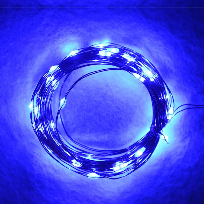 5 в RGB светодиодный гирлянды USB зарядка 8 режимов Светодиодный Сказочный светильник красочные рождественские гирлянды свадебные валентинки украшение освещение - Испускаемый цвет: Синий