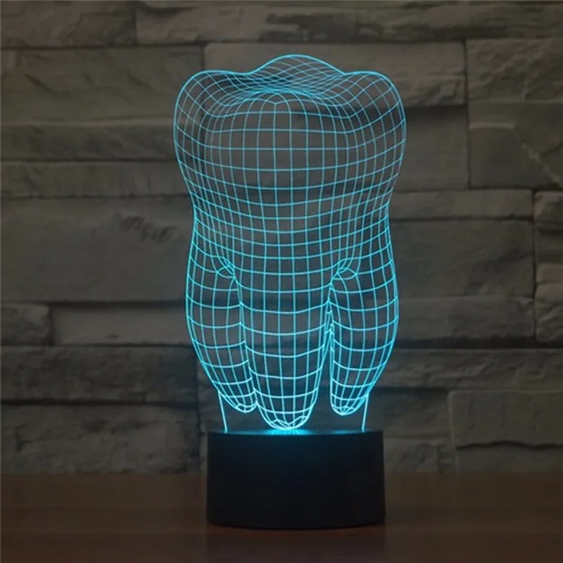 3d лампа с большими фантастическими зубьями светодиодный ночник экшн фигурка