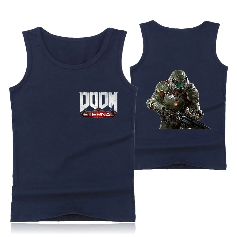 LUCKYFIRDAYF Doom Eternal Топы на бретельках Повседневная модная одежда с круглым вырезом