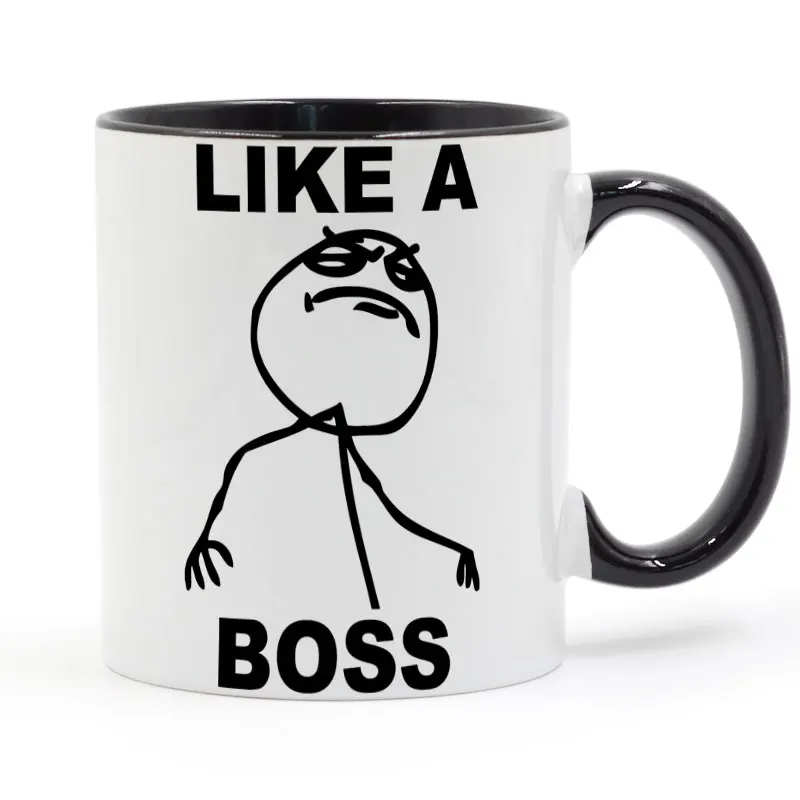 С надписью Like A Boss мем кружка Кофе молока Керамика чашка с возможностью
