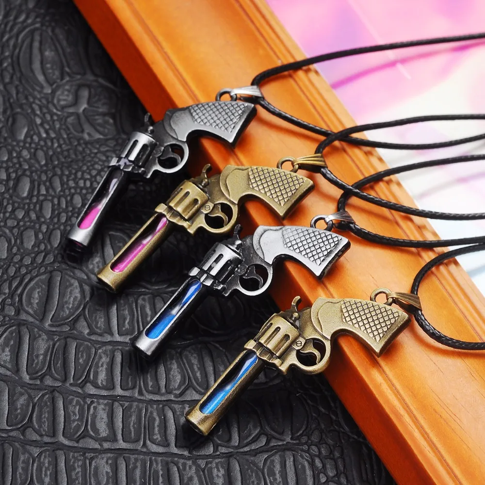 Ожерелье в форме песочных часов имитация геометрического пистолета размер 4 6 см