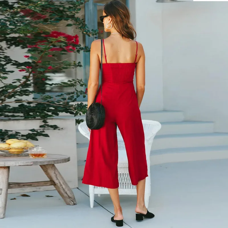 

Strapless Wide Leg Jumpsuit For Women Nice Vogue Fashion High Waist Jumpsuits And Romper Casual Blue Black Female Overalls