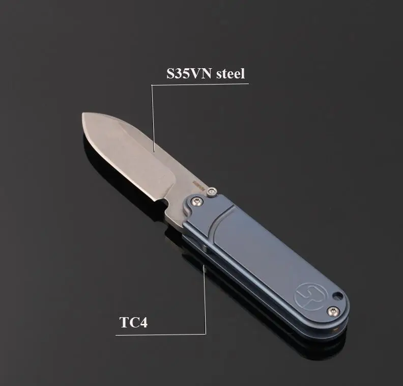 as photo S35VN порошок стальной нож лезвие EDC Фруктовый нож Мини быстро открывающийся складной нож 2 вида цветов - Цвет: as photo