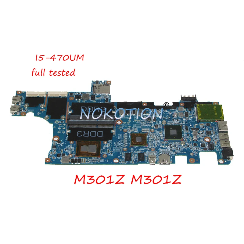 

NOKOTION материнская плата для ноутбука Dell Inspiron M301Z N301Z CN-072WD6 072WD6 72WD6 HM57 I5-470UM CPU DDR3 HD5430