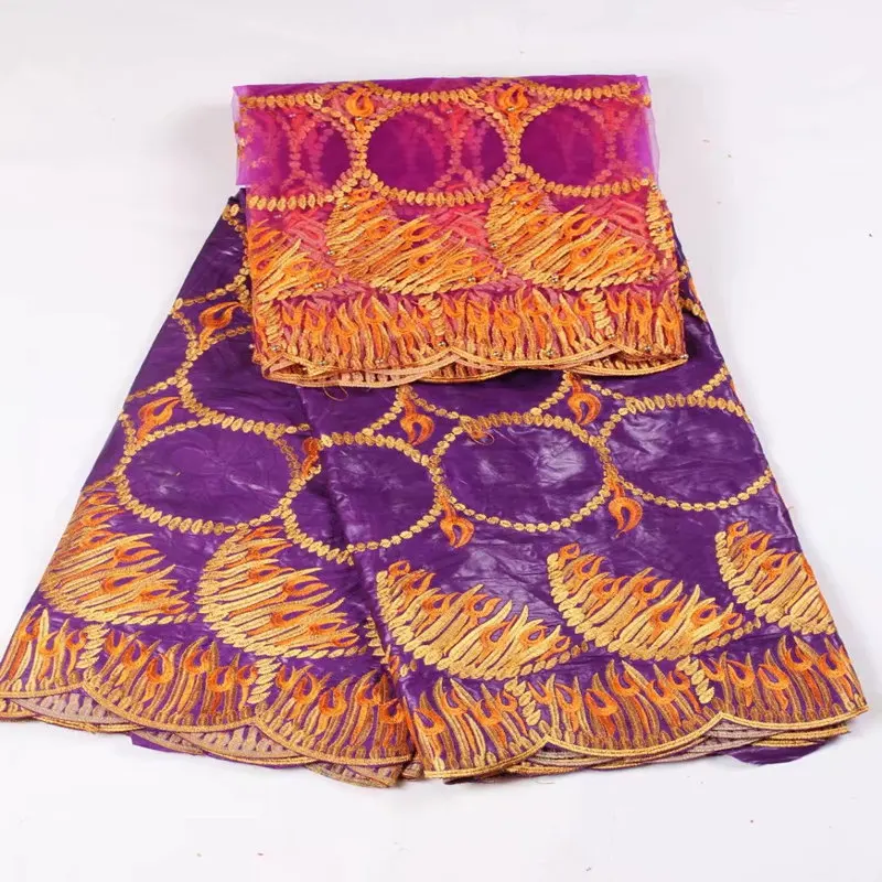 Вышитые Базен хлопчатобумажной ткани с 2 метров чистой кружева дизайн высокое