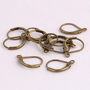 antique bronze Shukaki 50 шт. 11x15 мм рычаг назад античная бронза медные серьги фурнитура diy ушной проволоки крючки для изготовления ювелирных изделий - Цвет: antique bronze