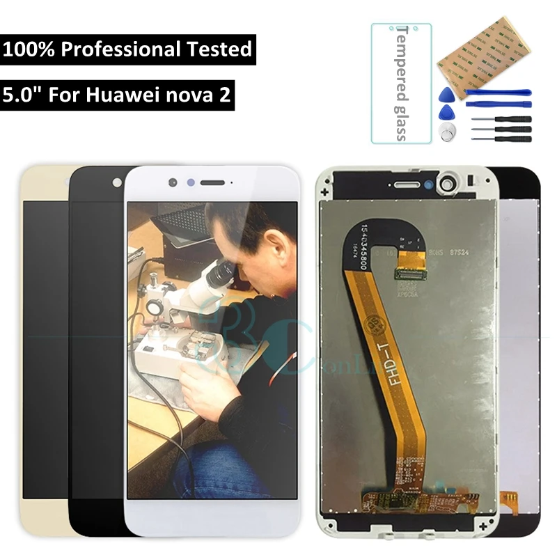 Для Huawei Nova 2 ЖК экран Сенсорная панель + рамка дигитайзер сборка 5 0 &quotдля nova2