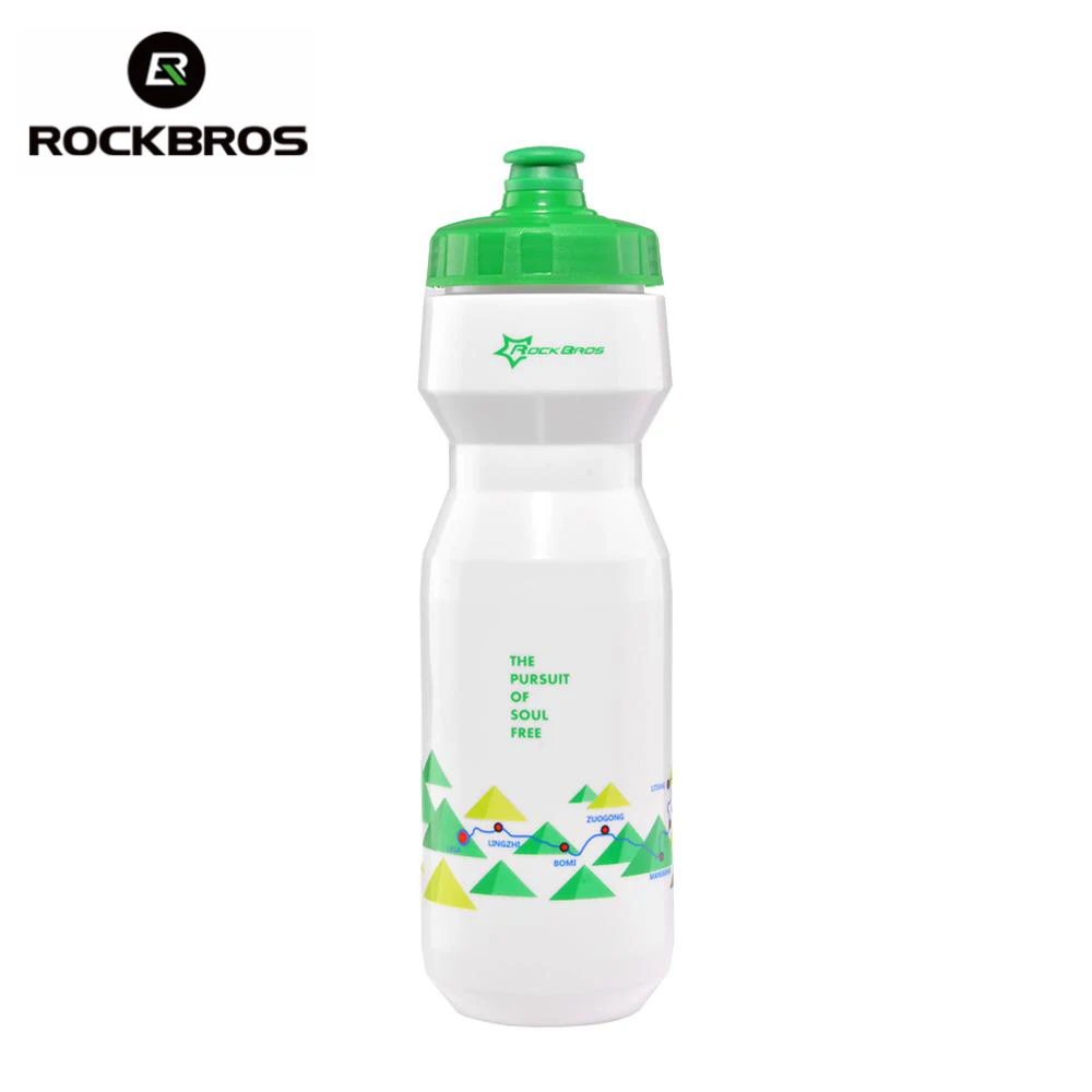 White Green ROCKBROS 750 МЛ Велоспортные Водные Бутылки Велосипедов Портативный Чайник Бутылки Воды для Пластиковых Открытых Горных Велосипедов - Цвет: White Green