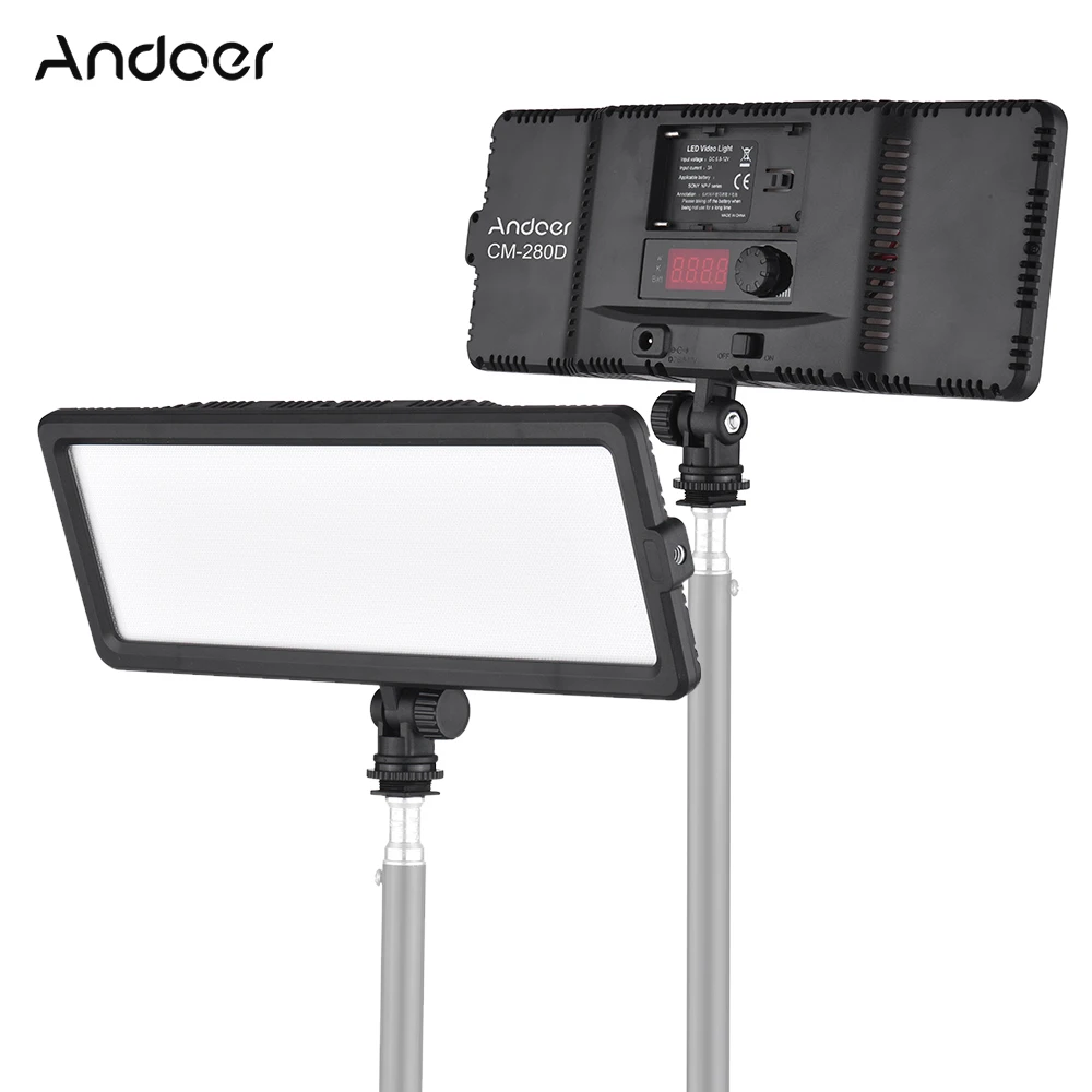 Светодиодный светильник Andoer 3200K-5600K двухцветная яркость с регулируемой яркостью