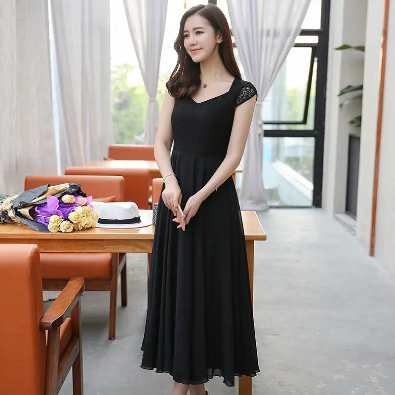 Fashion New Boho Purple Solid Lace Patchwork Chiffon Beach Dress Women 2019 Summer Tank Big swing Dresses Female Vestidos Mujer | Женская