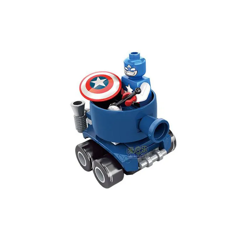 12 шт./лот комикс Супер герои бампер автомобильный строительный блок сделай сам