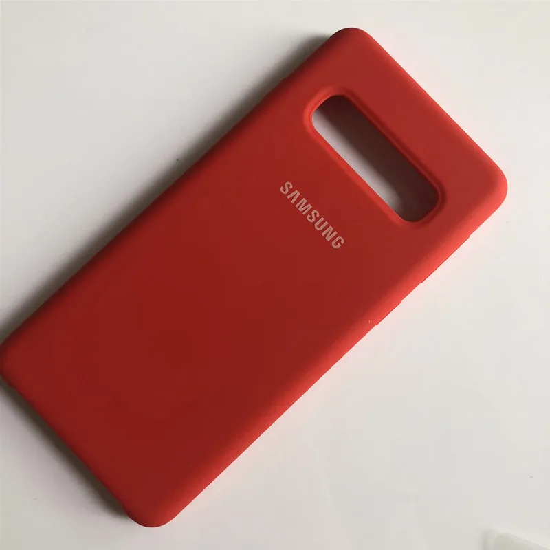 red Жидкий силиконовый чехол для samsung galaxy S10 Plus, шелковистый мягкий на ощупь защитный чехол для samsung galaxy S10+ S10E lite - Цвет: red