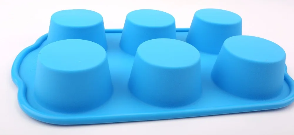1PC 30X18CM Round Shape Silicone Bakeware Cake Mold 6 Lattices Muffin Cupcake Moulds Soap Molds LB 343 | Дом и сад