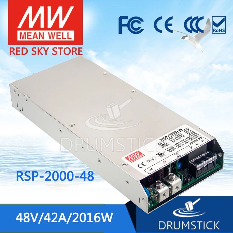 Бренд MEAN WELL представляет RSP 2000 48 48V 42A meanwell 2016W один Выход Питание|single output power|48v