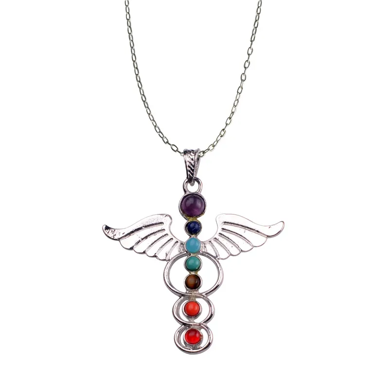 7 Chakra necklace OM Symbol Necklace Reiki healing Spiritual for balancing | Украшения и аксессуары