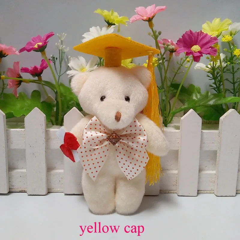 13 см милый мультяшный букет Мишка плюшевая игрушка набивная graduation Bear плюшевый