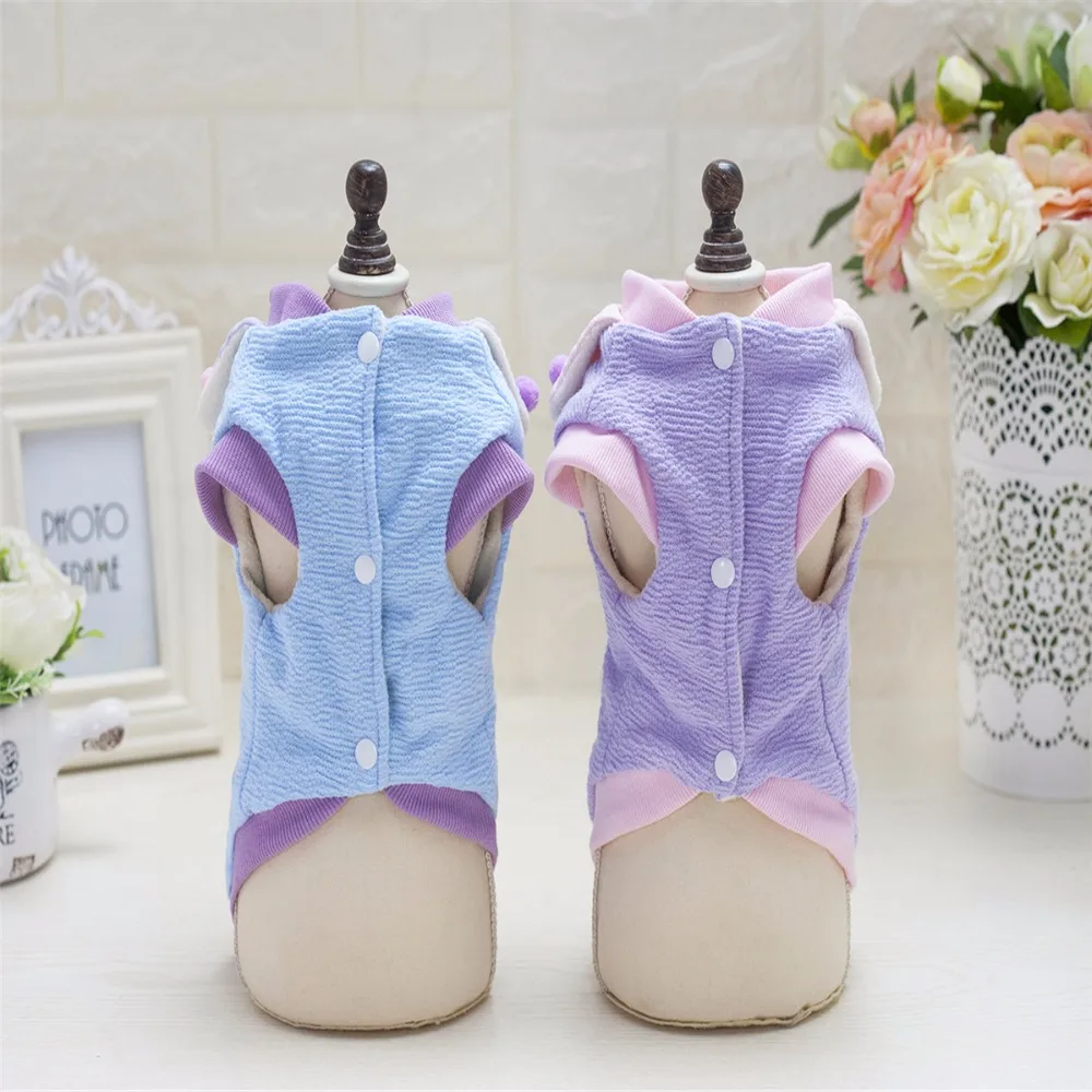 A90 недавно Толщина собака одежда из хлопка Симпатичные Гусь узор щенок кошка