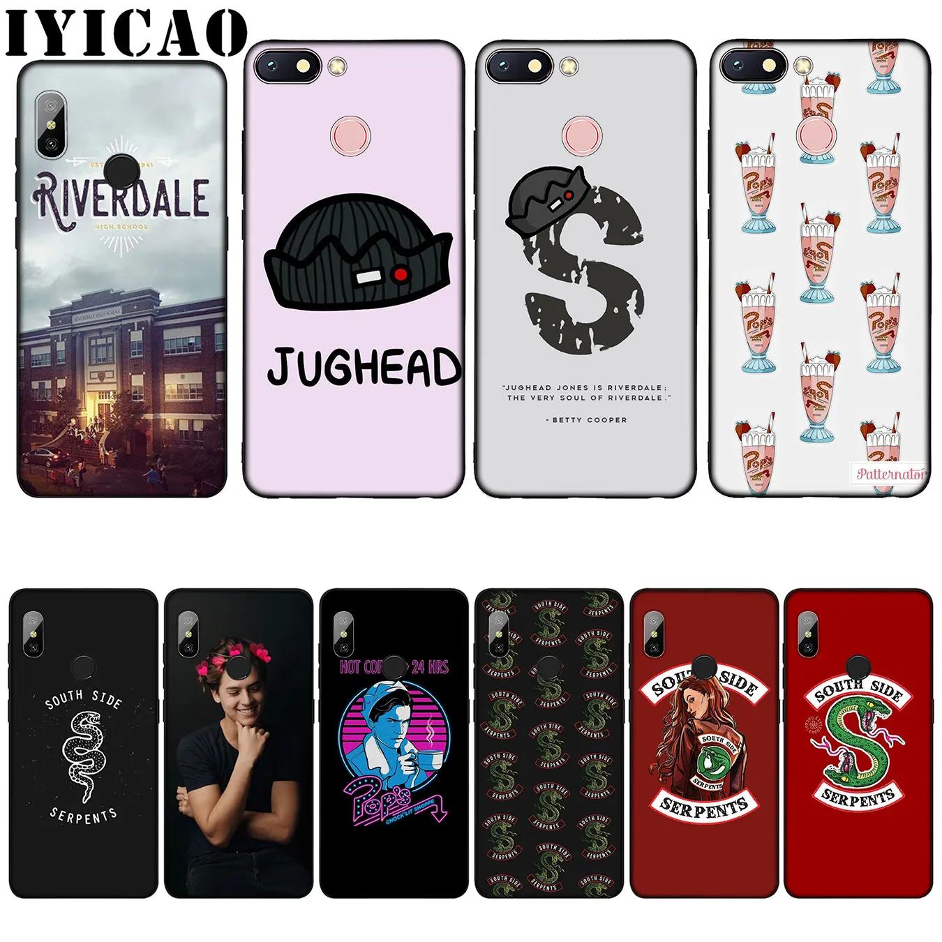 Силиконовый мягкий чехол IYICAO Riverdale South Side Serpents для Xiaomi Redmi 6A 5A Note 8 7 4 4X 5 Plus 6 Pro черный