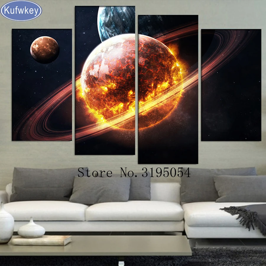 

4 шт., Алмазная мозаика «Галактика Марс»