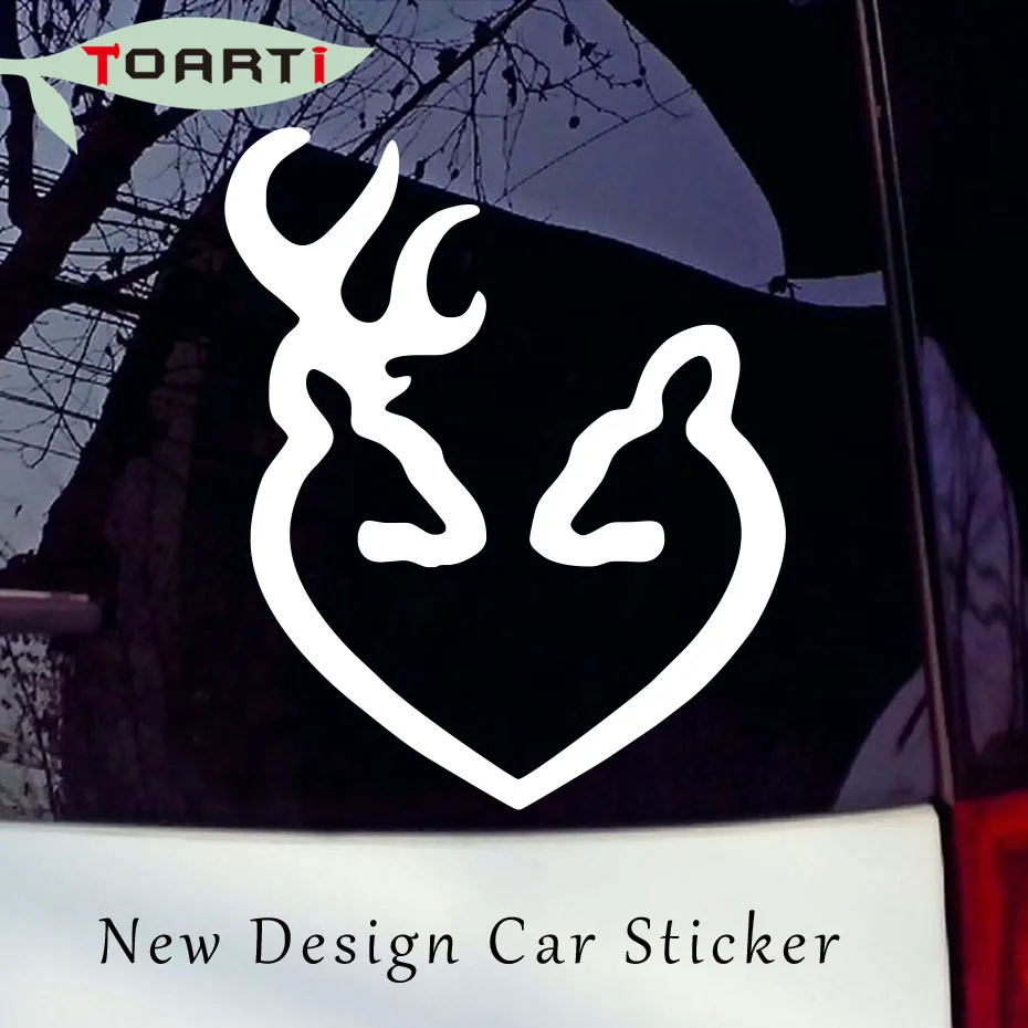 Автомобильный Стайлинг Browning 2 сердце олень Бак Охота Doe страна грузовик окно Diy