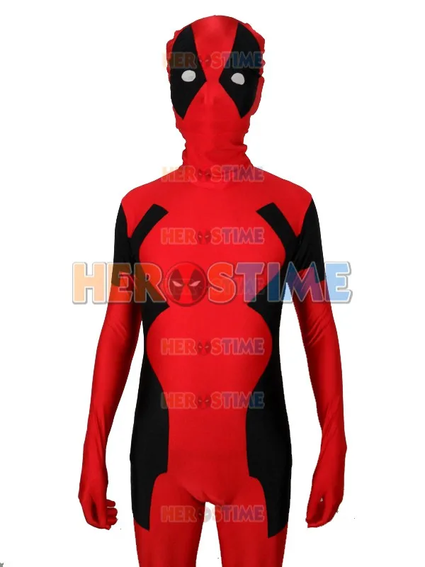 Фильма Дэдпул Рубашки костюмы зентай лайкра спандекс Deadpool Хэллоуин Костюмы для