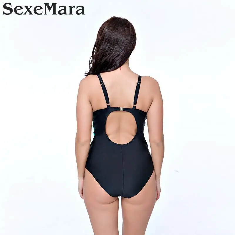 Сексуальный цельный купальник супер плюс размера большого бикини с большой