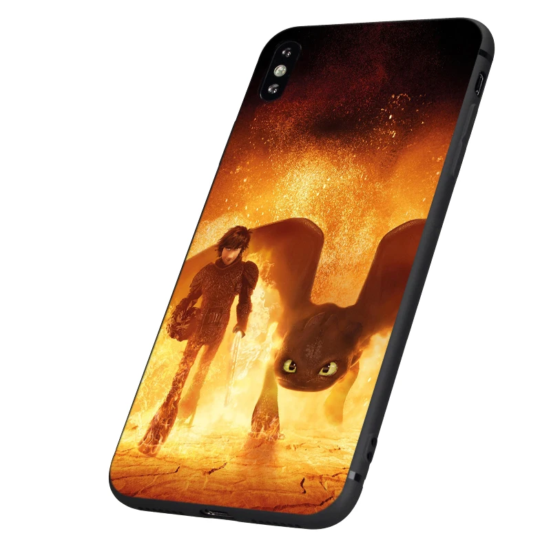 Черный ТПУ чехол для iphone 5 силиконовый 6 6s 7 8 plus x 10 XR XS 11 pro MAX Как приручить дракона |